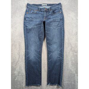 Madewell Jeans Womens Size 25 Denim The Slim Boyfriend Distressed Hems Casual